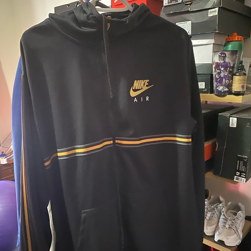 Black and Gold Nike Zip up